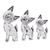 Wood statuettes, 'Feline Sweetness' (set of 3) - Set of 3 Cat-Themed Albesia Wood Statuettes from Bali