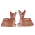 Wood sculptures, 'Feline Reflection' (Set of 2) - Set of 2 Cat-Themed Hand-Carved Jempinis Wood Sculptures thumbail