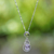Amethyst and peridot pendant necklace, 'Primaveral Soul' - 1-Carat Amethyst and Peridot Pendant Necklace from Bali (image 2) thumbail