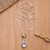 Amethyst and peridot pendant necklace, 'Primaveral Soul' - 1-Carat Amethyst and Peridot Pendant Necklace from Bali (image 2b) thumbail