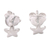 Sterling silver stud earrings, 'Little Star' - Star-Themed Sterling Silver Stud Earrings Crafted in Bali thumbail