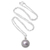 collar con colgante de perlas cultivadas - Collar con Colgante de Plata de Ley con Perla Cultivada Gris