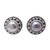 Cultured pearl stud earrings, 'Lovely Grey' - Sterling Silver Stud Earrings with Grey Cultured Pearls thumbail