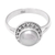Cultured pearl cocktail ring, 'Pearly Ocean' - Sterling Silver Cocktail Ring with Grey Cultured Pearl thumbail