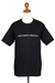 Cotton t-shirt, 'Creativity' - Inspirational Black Cotton Short-Sleeve T-Shirt from Bali