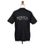 Camiseta de algodón - Camiseta inspiradora de manga corta de algodón negra de Bali