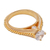 Gold-plated cubic zirconia solitaire ring, 'Golden Promises' - 18k Gold-Plated Solitaire Ring with Cubic Zirconia Jewels