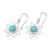 Amazonite dangle earrings, 'Success Chakra' - Chakra-Inspired Dangle Earrings with Amazonite Cabochons