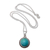 Amazonite pendant necklace, 'Successful Destiny' - Sterling Silver Pendant Necklace with Amazonite Cabochon
