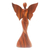 Escultura de madera - Escultura de madera de suar marrón con temática de ángel de Bali