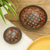 Batik wood decorative bowls, 'Truntum Spring' (set of 2) - Red and Black Wadang Wood Batik Centerpieces (Set of 2) (image 2c) thumbail