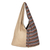 Cotton shoulder bag, 'Brown Lurik' - Handcrafted Brown Striped Cotton Shoulder Bag from Java