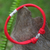 Pulsera de cordón con colgante de plata de ley - Pulsera de Cordón Rojo con Dije de Plata de Ley