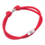 Pulsera de cordón con colgante de plata de ley - Pulsera Colgante de Plata de Ley con Cordón Rojo