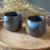 Keramikbecher, (Paar) - Set mit 2 handgefertigten böhmischen Keramikbechern aus Bali