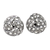 Sterling silver button earrings, 'Swirling Bubbles' - Bubble-Patterned Sterling Silver Button Earrings from Bali