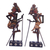 Wood shadow puppets, 'Divine Pair' - Handmade Klepu Wood Rama and Sita Shadow Puppets (Set of 2) (image 2b) thumbail