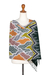 Batik-Viskose-Schal – Handgefertigter tropischer geometrischer Batik-Rayon-Schal aus Java