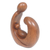 Wood sculpture, 'Jolly Union' - Hand-Carved Abstract Suar Wood Sculpture of a Family (image 2c) thumbail
