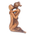 Wood sculpture, 'I Miss You' - Polished Hand-Carved Suar Wood Sculpture of a Couple (image 2b) thumbail