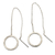 Einfädler-Ohrringe aus Sterlingsilber - Einfädler-Ohrringe aus Sterlingsilber mit runden Anhängern
