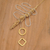 Gold-accented lariat necklace, 'Contemporary Allure' - Modern 18k Gold-Accented Sterling Silver Lariat Necklace (image 2b) thumbail