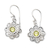 Pendientes colgantes de peridoto - Aretes colgantes florales de plata esterlina con peridoto de 1 quilate