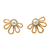Pendientes tipo ear jacket con perlas cultivadas bañadas en oro - Aretes Ear Jacket Chapados en Oro de 22k con Perlas Grises