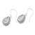 Rainbow moonstone dangle earrings, 'Harmonious Dew' - Rainbow Moonstone and Sterling Silver Dangle Earrings (image 2b) thumbail