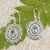 Blue topaz dangle earrings, 'Spring Loyalty' - Traditional Floral Dangle Earrings with Blue Topaz Jewels