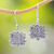 Sterling silver dangle earrings, 'Enchanting Lotus' - Lotus-Shaped Sterling Silver Dangle Earrings from Bali (image 2) thumbail