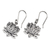 Sterling silver dangle earrings, 'Enchanting Lotus' - Lotus-Shaped Sterling Silver Dangle Earrings from Bali (image 2c) thumbail