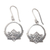 Sterling silver dangle earrings, 'Lotus Pond' - Lotus-Themed Sterling Silver Dangle Earrings Made in Bali thumbail