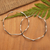 Sterling silver hoop earrings, 'Ethereal Halos' - High-Polished Round Sterling Silver Hoop Earrings from Bali (image 2b) thumbail