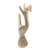 Wood sculpture, 'Holding You' - Hand-Carved Romantic Hibiscus Wood Sculpture from Bali