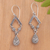 Sterling silver dangle earrings, 'Balinese Glam' - Antique Sterling Silver Dangle Earrings with Balinese Motifs (image 2) thumbail