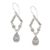 Sterling silver dangle earrings, 'Balinese Glam' - Antique Sterling Silver Dangle Earrings with Balinese Motifs thumbail