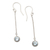 Blue topaz dangle earrings, 'Loyal Girl' - Sterling Silver Dangle Earrings with Round Blue Topaz Gems thumbail