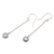 Blue topaz dangle earrings, 'Loyal Girl' - Sterling Silver Dangle Earrings with Round Blue Topaz Gems (image 2b) thumbail