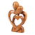 Wood sculpture, 'Wedding Anniversary' - Modern Wood Sculpture of Couple Hand-Carved in Bali (image 2b) thumbail