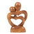 Wood sculpture, 'Wedding Anniversary' - Modern Wood Sculpture of Couple Hand-Carved in Bali (image 2c) thumbail