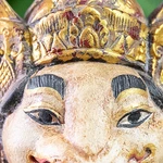 Wood mask, 'Godly Ganesha' - Handcrafted Traditional Ganesha Acacia Wood Mask from Bali