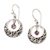 Amethyst dangle earrings, 'Baturiti Garden in Purple' - Sterling Silver Dangle Earrings with Swaying Amethyst Stone