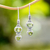 Peridot drop earrings, 'Woman's Love in Green' - Sterling Silver Drop Earrings with Peridot Stone from Bali