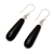 Onyx dangle earrings, 'Intrepid Woman' - Sterling Silver Dangle Earrings with Onyx Stone from Bali