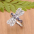 Amethyst cocktail ring, 'Purple Dragonfly' - Sterling Silver Dragonfly Cocktail Ring with Amethyst Stones (image 2) thumbail