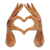 Wood sculpture, 'Loving Hand' - Hand-Carved Inspirational Romantic Suar Wood Sculpture thumbail