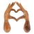 Wood sculpture, 'Loving Hand' - Hand-Carved Inspirational Romantic Suar Wood Sculpture (image 2e) thumbail