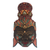 Wood mask, 'Powerful Rama' - Handcrafted Batik Pule Wood Rama Mask with Bird Detail