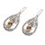 Citrine dangle earrings, 'Joy of My Life' - Traditional Dangle Earrings with Faceted Citrine Gemstones